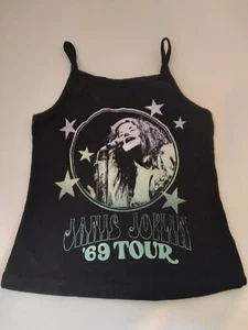 Janis Joplin girls Small 6/6x black ribbed tank top 2024 - Picture 1 of 5