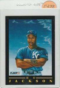 1991  FLEER  BO JACKSON  #5 OF 12 KANSAS CITY ROYALS  PRO-VISIONS  BASEBALL CARD