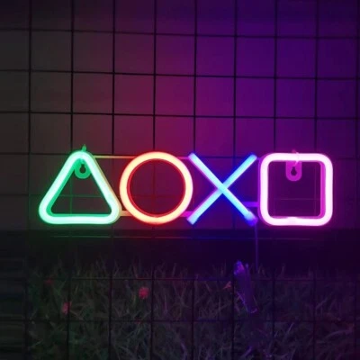 PS4 NEONE LOGO LED Birne Gaming Zimmer USB Deko Lampe für Sony PlayStation 5 - Bild 1 von 4