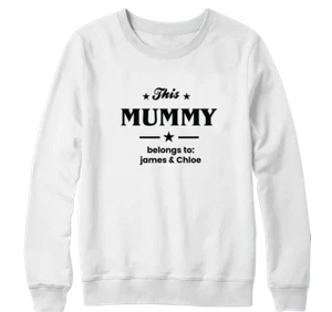 Personalised Mother Day Sweatshirt Children LOVE Funny Family Celebration Gifts - Picture 1 of 16