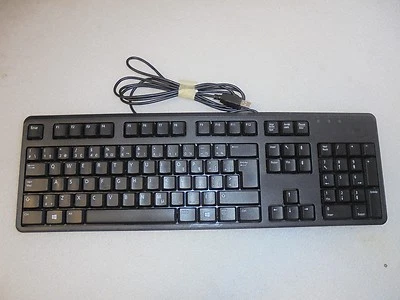  Dell Black USB French-Canadian Keyboard P/N: C642N Model: KB212-B - Image 1 of 2