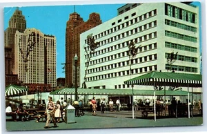 Postal de Civic Center Park en Detroit Michigan c1960 - Imagen 1 de 2