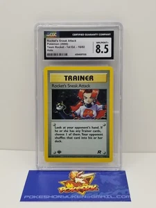 Pokemon 2000 CGC 8.5 Team Rocket 1st Edition Rocket's Sneak Attack Holo 16/82 - Bild 1 von 4