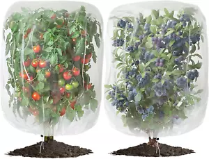2 PCS Large Fruits Tree Netting Cover for Garden 6.6X8.2 Ft Insect Bird Barrier - Picture 1 of 10