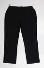 M&S Womens Black Viscose Dress Pants Trousers Size 16 L26 in Regular