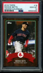 2018 Topps Adventskalender #18 Mookie Betts PSA 10 Gem Mint SP Karte - Bild 1 von 2