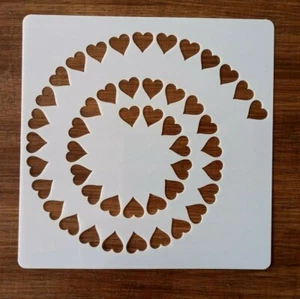 SPIRAL HEART STENCIL 130mm x 130mm - Picture 1 of 1