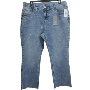 Democracy Wit Wisdom "Ab" Soluzione Bennet Stivaletto a malapena Jeans Strass Nuovo con etichette 20W - Foto 1 di 13