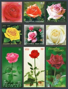 Thailand Stamp 2002 - 2010 Roses (Complete Set of 9 Stamps) MNH - Picture 1 of 1