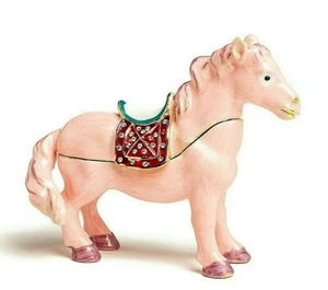 Pink Horse trinket box hand made by Keren Kopal & Austrian crystals  - Picture 1 of 9