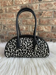 Michael Kors LULU=Sm Handle Satchel-Black Multi Animal Print - Picture 1 of 8