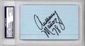 Anthony Munoz Signed Autographed Bengals 3x5 inch Index Card Muñoz + PSA/DNA COA - Picture 1 of 1