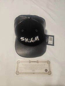 Melin x SKAM Wool Cashmere Leather Suede Black Cap Hat Buckle Back - Limited Ed. - Picture 1 of 22