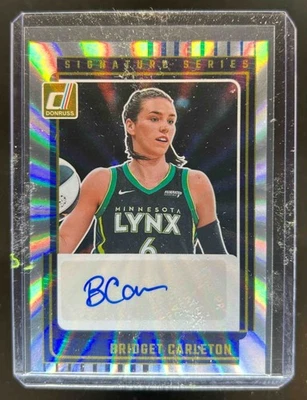 2025 Donruss WNBA Bridget Carleton Signature Series Holo Laser Auto #SS-BC Lynx - Image 1 of 2