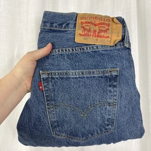 LEVI’S 501 Blue Jeans W31 L34 Crisp Premium Denim 1994 vtg ICONIC Button Fly - Picture 1 of 5
