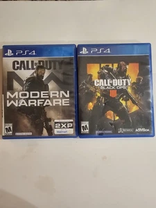 Sony PlayStation 4 Games Lot Call Of Duty Black Ops 4 & Modern Warfare - Picture 1 of 3