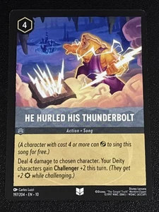 Disney Lorcana flüstert in den Brunnen Er schleuderte seinen Thunderbolt 197/204 NM - Bild 1 von 2