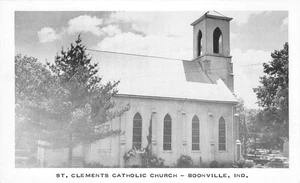St. Clements Catholic Church Boonville, Indiana Warrick Co rara cartolina d'epoca - Foto 1 di 2