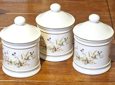 Marks And Spencer St Michael Harvest Storage Jars Canisters Apothecary Jars X 3 - Image 1 of 4