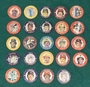 Set di 24 monete da baseball Slurpee 1984 7-11 Ripken Brett Seaver Schmidt serie H - Foto 1 di 3