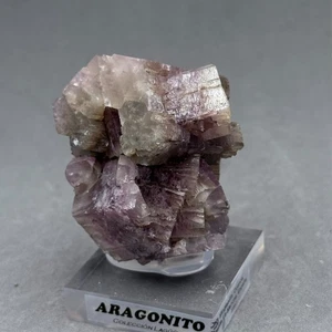 ARAGONITO  MORADO - Minglanilla, Cuenca ESPAÑA MINERAL COLECCION 6x5x4cms - Imagen 1 de 7