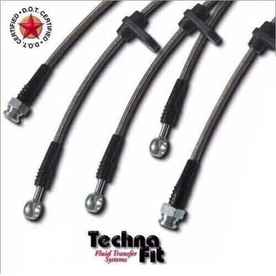 Líneas de freno delanteras traseras Techna-Fit de acero inoxidable para Cadillac CTS 2008-2015 tracción trasera Foto 1 de 4