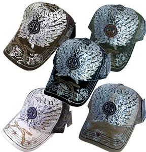 TATTOO Rhinestone Fashion Trucker Mesh Ball Cap / Hat -Peace - Picture 1 of 6