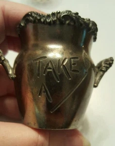 Old Vintage Antique Silver Plate Match Holder #52 RARE - Picture 1 of 4