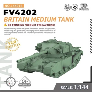 SS144916 V2.0 1/144 Military Model Kit Britain FV4202 Medium Tank 3D PRINTING - Picture 1 of 5