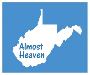 Thatlilcabin - West Virginia WV HM1820 Almost Heaven 6" Vinyl Decal - Picture 1 of 1