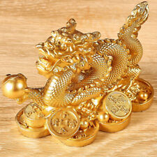2024 Feng Shui Dragon Statue Resin Money Dragon Model Good Luck for Home Office