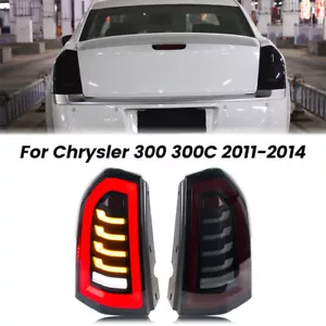 LED Tail Lights for Chrysler 300 300C 2011-2014 Sequential Rear Lamps Assembly - Imagen 1 de 18