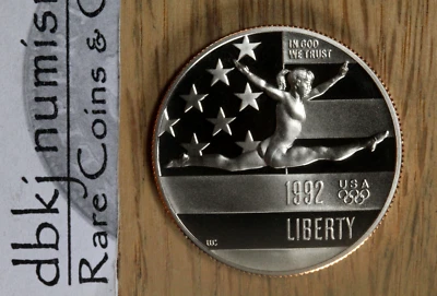 1992 S Olympic Gymnast Commemorative Half Dollar 50¢ - Proof - Image 1 of 3