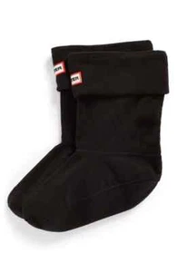Hunter L11001 Womens Black Short Fleece Welly Boot Socks Size L - Picture 1 of 1