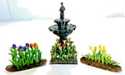 1:12 Artisan-made Garden Fountain With Flowers and Hummingbirds - preowned