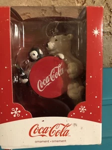 VINTAGE COCA COLA POLAR BEAR CHRISTMAS ORNAMENT - Picture 1 of 3