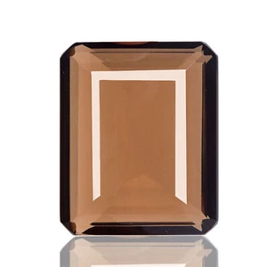 150.00 Ct. Emerald Cut Brown Smoky Topaz Faceted Loose Gemstone AA-40 - Picture 1 of 4