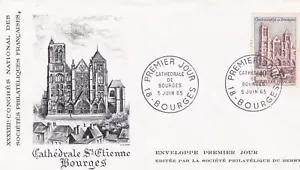 FRANCE 1965 FDC CATHEDRALE DE BOURGES YT 1453 - Imagen 1 de 1