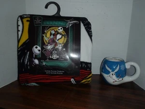 The Nightmare Before Christmas Jack Disney Plush Blanket 48 X 60 & Zero Mug  - Picture 1 of 2