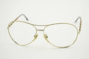 B 3056 Burberry 100213 57-13 135 3N Silver Plaid Grey Aviator Sunglasses Frames - Picture 1 of 8