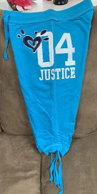 JUSTICE CAPRI SIZE 16 TURQUOISE SHIMMERING SUPER CUTE!! - Image 1 of 4
