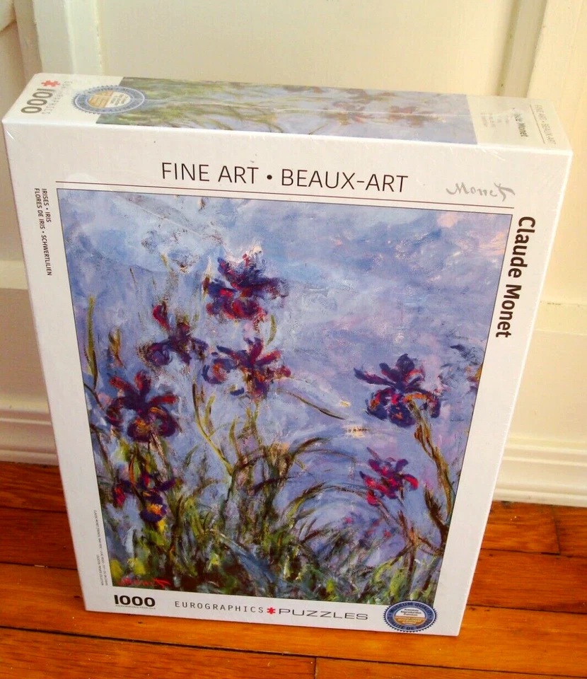 NEW Eurographics 1000 PC Jigsaw Puzzle Iris Irises Claude Monet 19x27" FINE ART - Image 1 of 4
