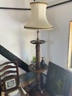 Antique Mahogany Torchiere Extraordinaire Wine Table Standard Lamp