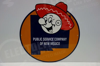Reddy Kilowatt NEW MEXICO DIE CUT SIGN GREAT COLORS ELECTRICIAN GIFT SIGN - Image 1 of 3