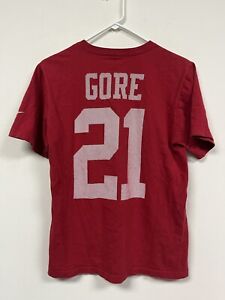 Nike San Francisco 49ers Frank Gore #21 T Shirt Mens Size Small Double Sided NFL