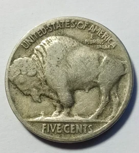 1925-D Buffalo Nickel - in Fine condition w/ 10% reverse die rotation - nice! - Picture 1 of 4