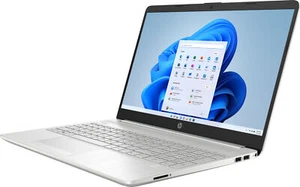 Brand New HP 15.6" FHD Intel i3-1115G4/8GB/256GB SSD/Windows 10 Silver Laptop - Picture 1 of 2