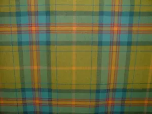 100%Shetland Wolle Blau Pistazie Tartan Karo Polster Vorhang Kissen Stoff - Bild 1 von 17