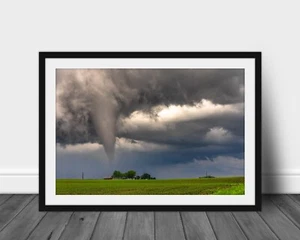 Tornado photography print Iowa landscape wall art photo storm picture - Picture 1 of 14