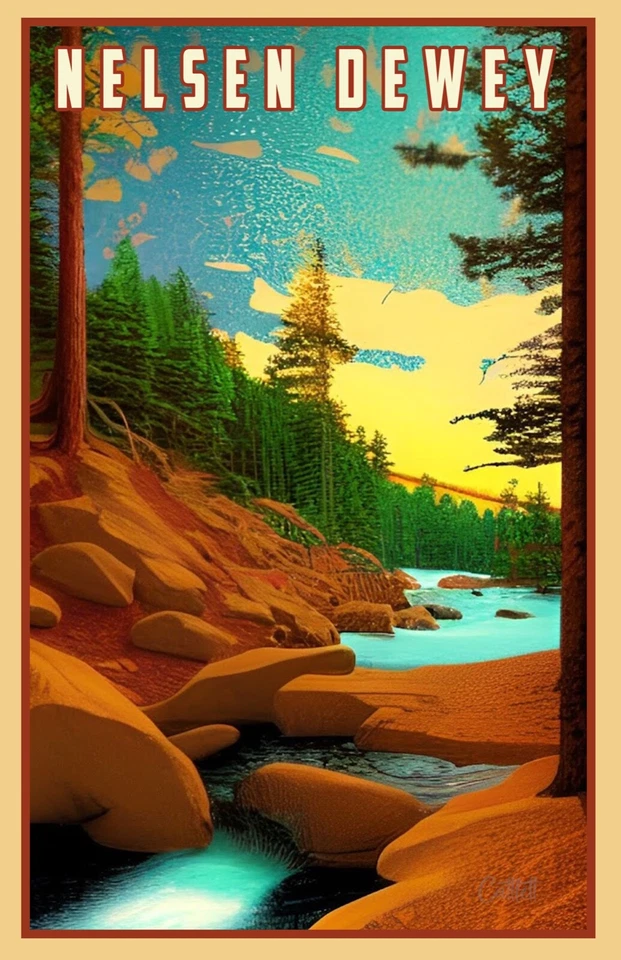 Arte póster de viaje Nelsen Dewey State Park en Wisconsin (11x17 + firmado) EE. UU. Foto 1 de 1